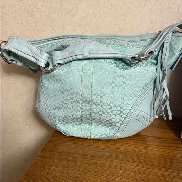 Coach Handbags - Coach Light Blue Hobo
